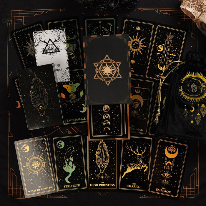 Moonlight Tarot Cards Gold Rainbow Foil