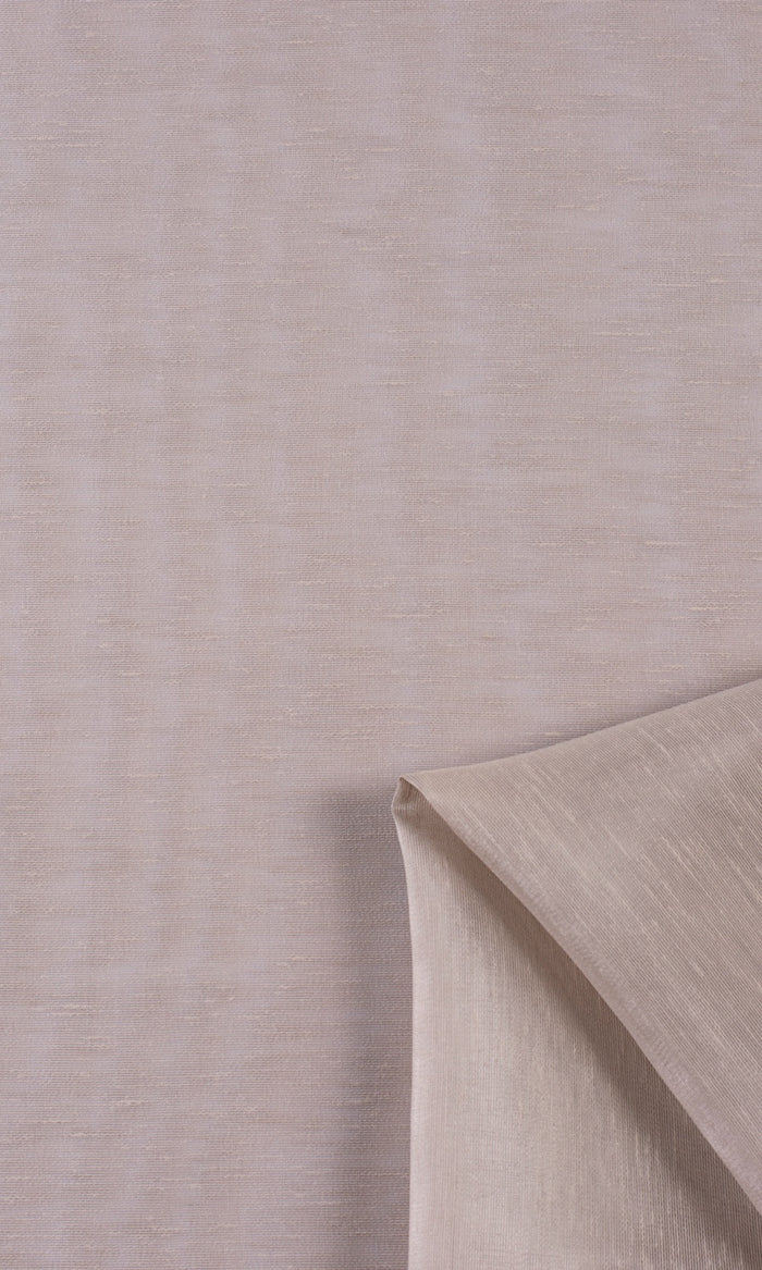 Textured Sheer Fabric Material By the Metre (Hazelwood Beige/ Brown)