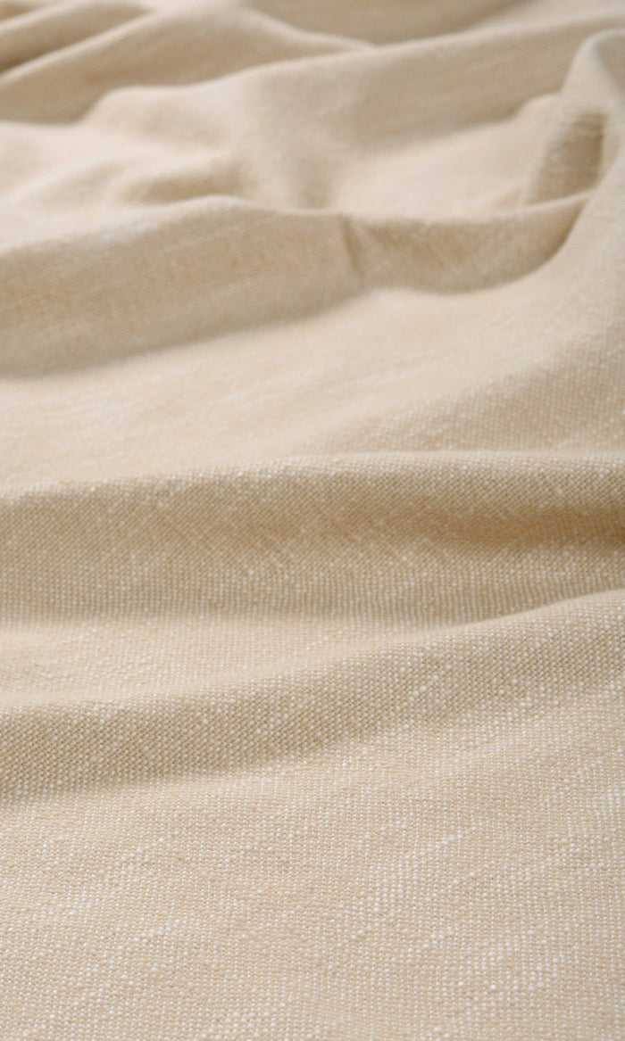 Plain Cotton Fabric By the Metre for Curtains & Drapes (Beige)