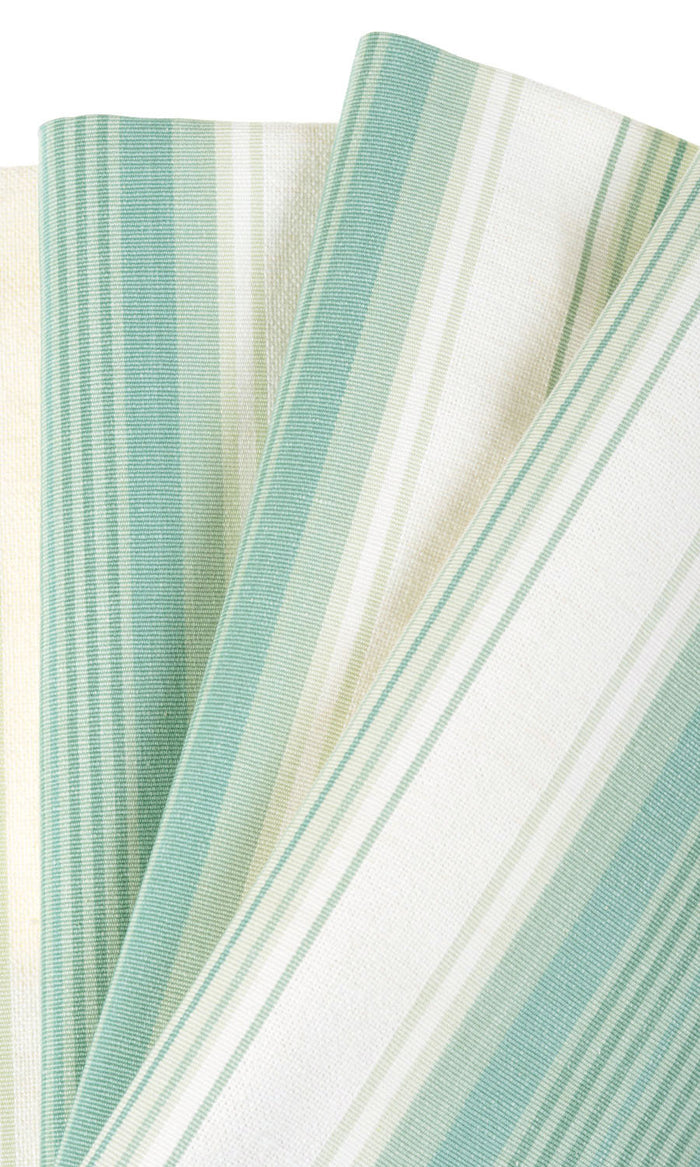 Striped Drapes (Seafoam Green/ White) Extra Long Short Wide