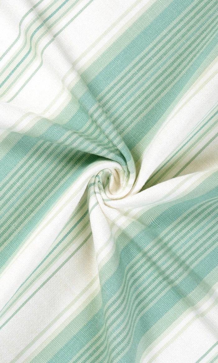 Striped Curtains / Drapes / Window Drapery Panels (Seafoam Green/ White)