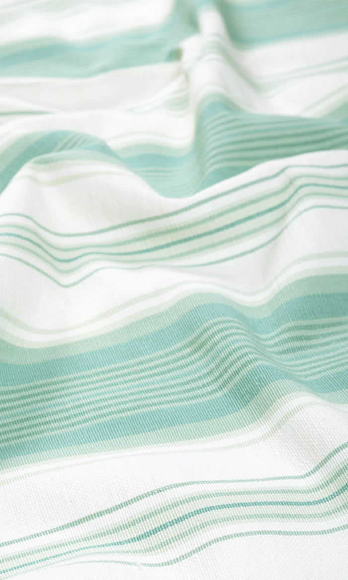 Striped Made-to-Measure Curtains (Seafoam Green/ White)