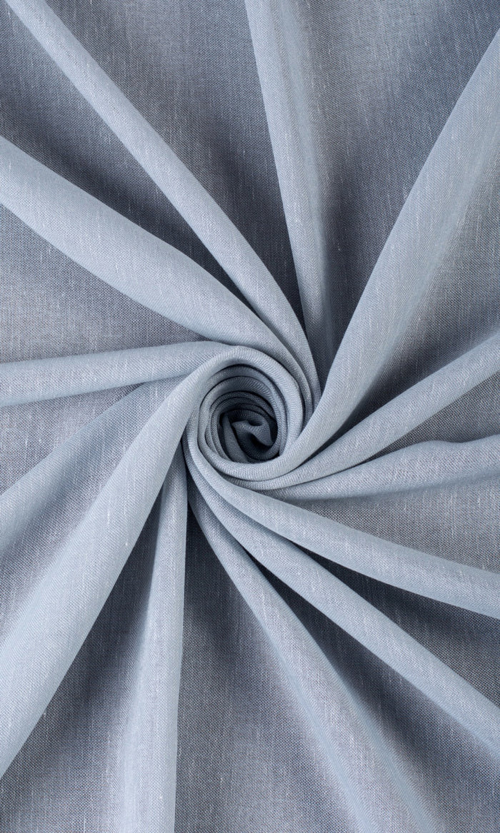 Plain Sheer Window Treatments Fabric By the Metre (Periwinkle Gray)