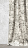 Print Home Décor Fabric By the Metre (Black/ Milky White)
