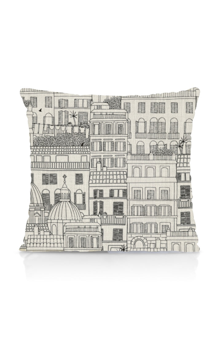 Print Pinch Pleat, Rod Pocket, Eyelet Curtains (Black/ Milky White)
