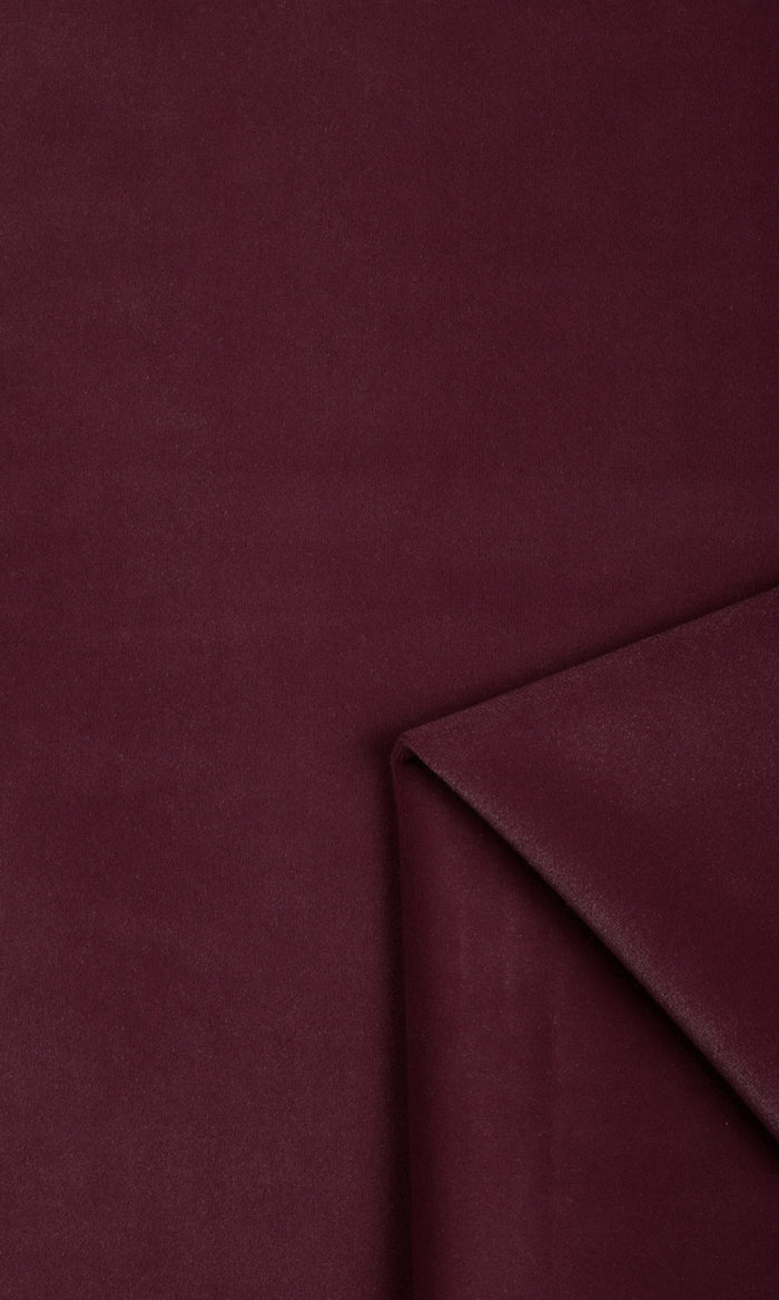 Velvet Window Treatments Fabric By the Metre (Deep Purple)