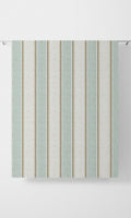 Modern Striped Drapes (Duck Egg Blue/ White)