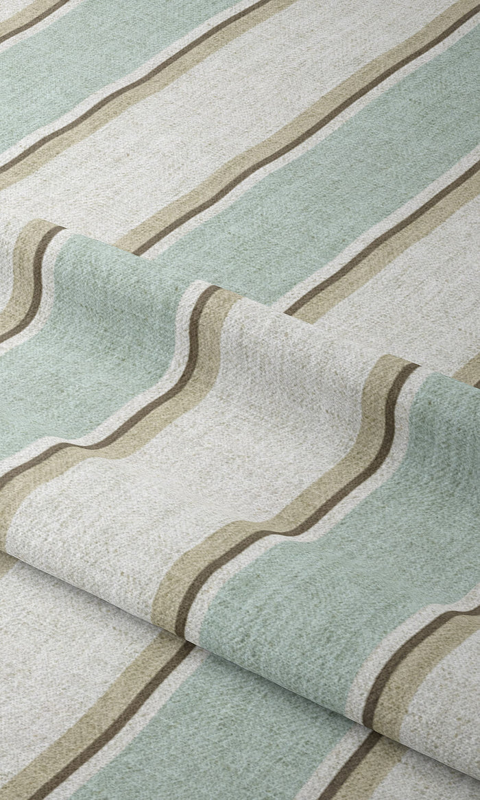 Modern Striped Drapes (Duck Egg Blue/ White) Extra Long Short Wide