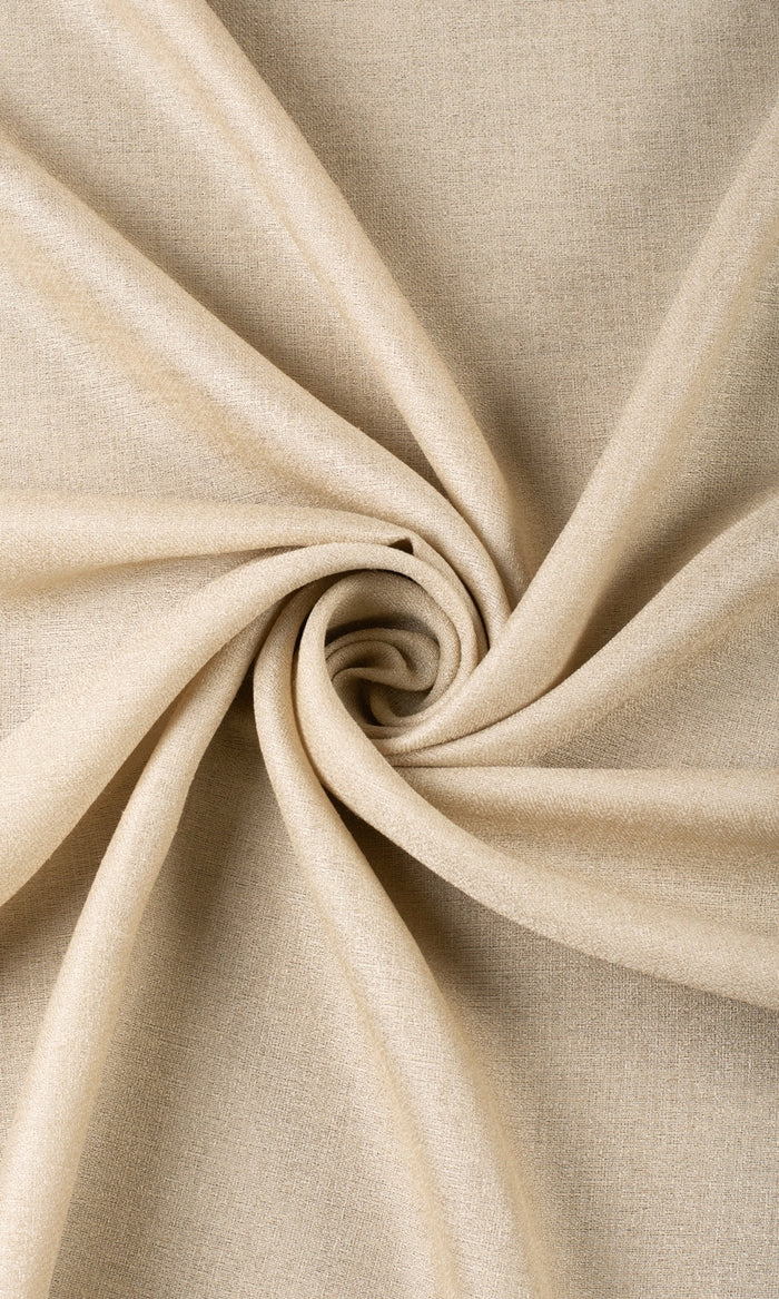 Plain Sheer Fabric Material By the Metre (Hazelnut Beige)
