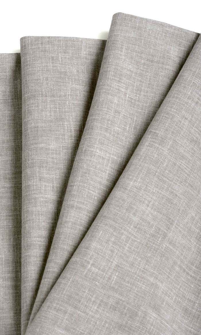Poly-Cotton Blend Curtains for Living, Bedroom, Kitchen, Bathroom (Warm Grey)