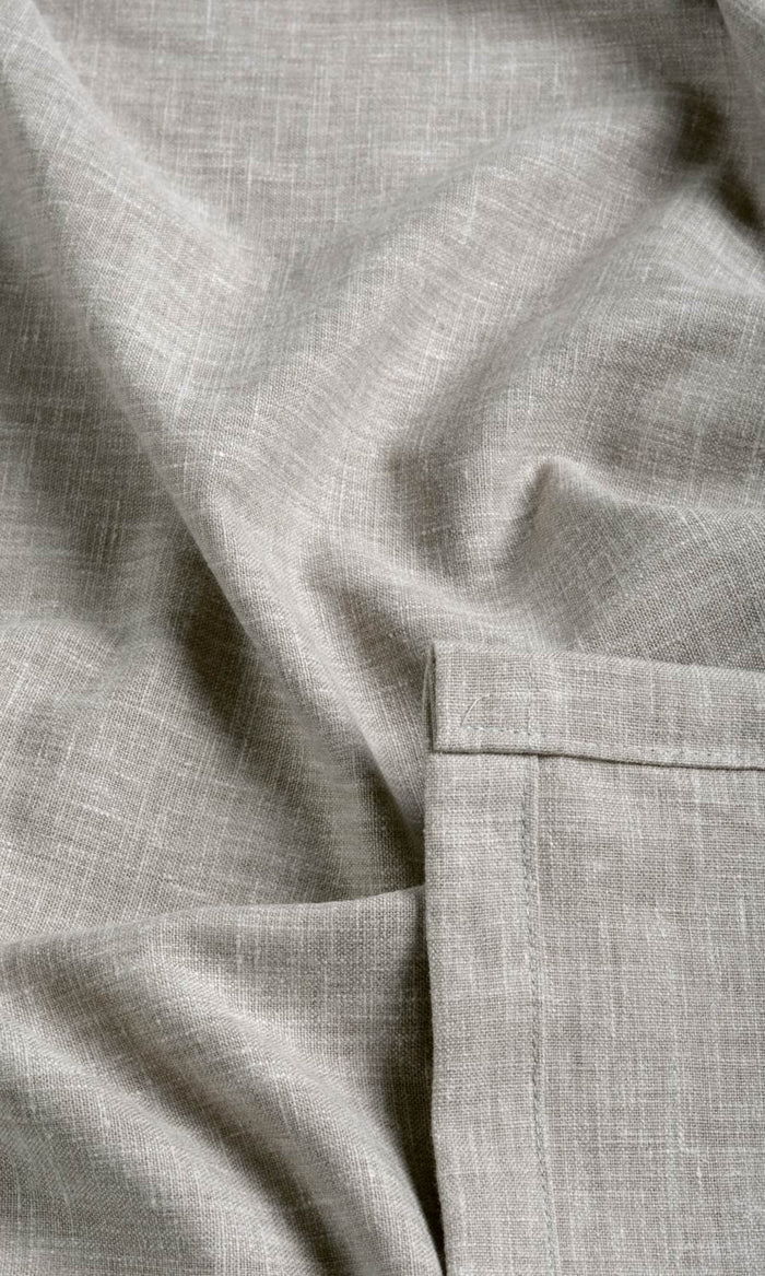 Poly-Cotton Blend Any Size Style Curtains (Warm Grey)