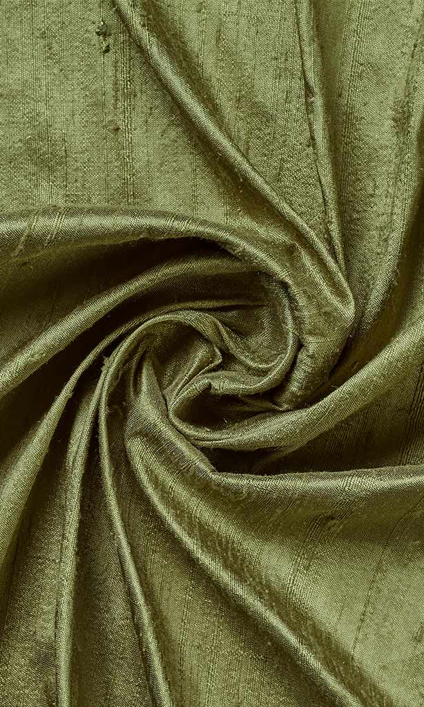 Dupioni Silk Curtains (Moss Green)