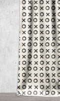 Print Home Décor Fabric By the Metre (Black/ Milky White)