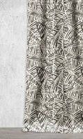 Printed Curtains (Black/ Milky White)