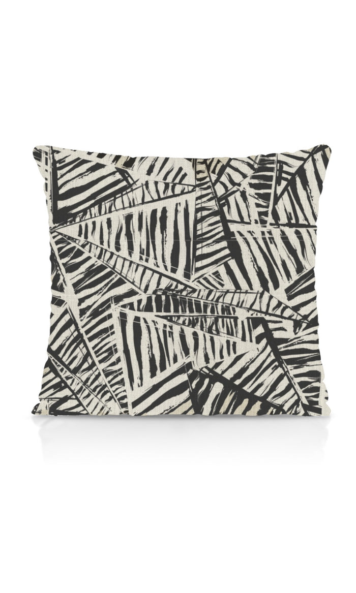 Printed Pinch Pleat, Rod Pocket, Eyelet Curtains (Black/ Milky White)