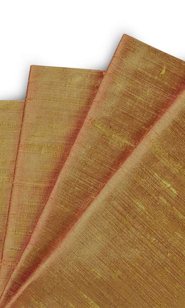 Dupioni Silk Curtains for Living, Bedroom, Kitchen, Bathroom (Mustard Orange)