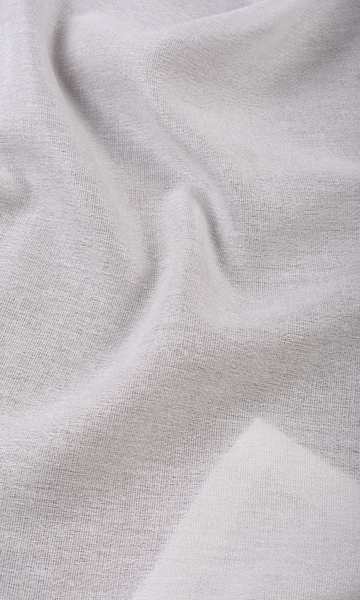 Plain Semi-Sheer Fabric By the Metre for Curtains & Drapes (Pearl White)