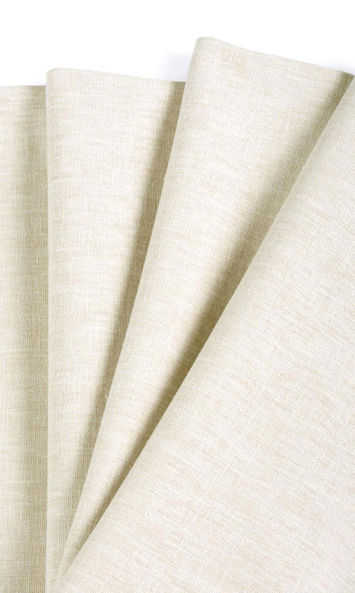 Poly-Cotton Curtains / Drapes / Window Drapery Panels (Warm Ivory/ Pale Beige)