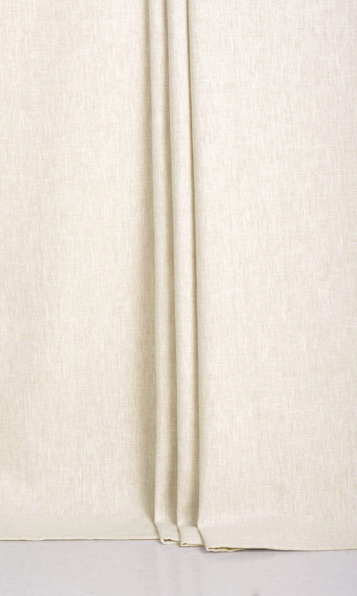 Poly-Cotton Made-to-Measure Curtains (Warm Ivory/ Pale Beige)