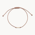 New the Abacus Contemplation Cord Bracelet in 10k yellow gold with taupe cord