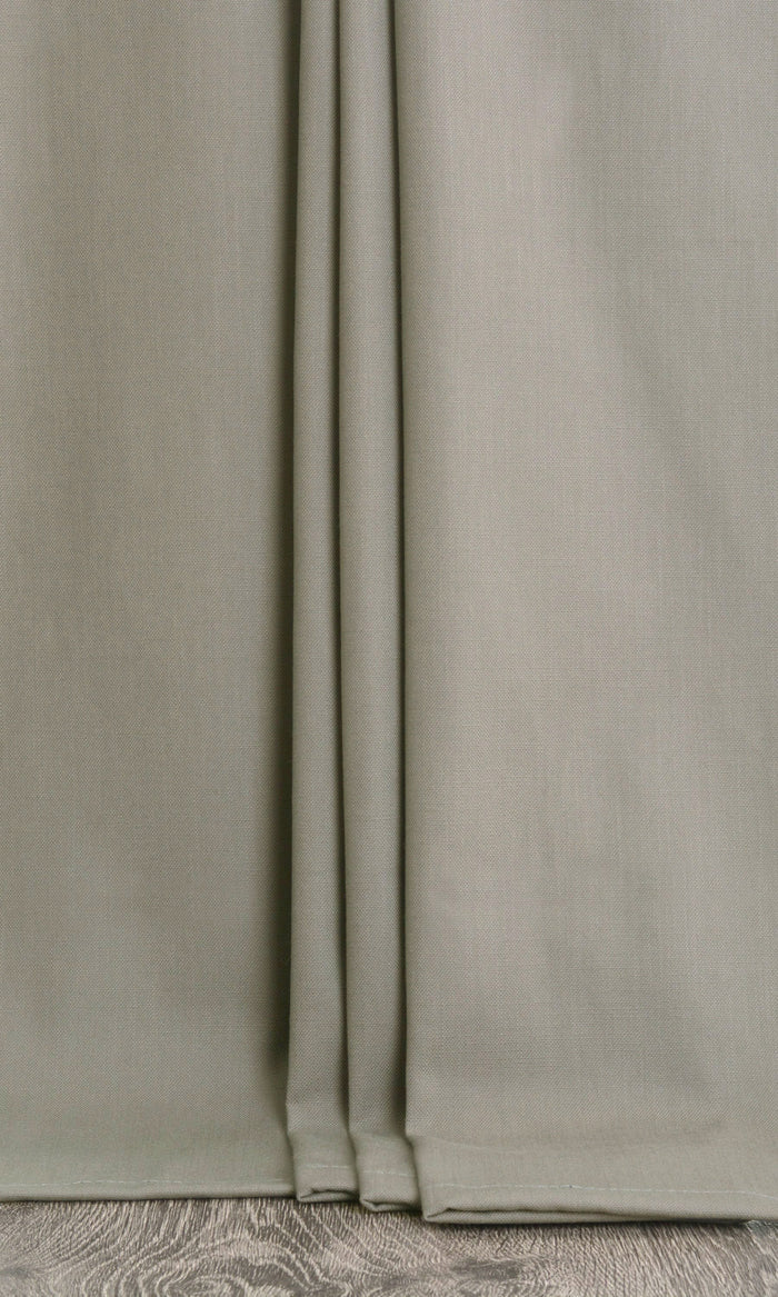 Poly-Cotton Curtain Panels (Grey) Extra Long Short Wide