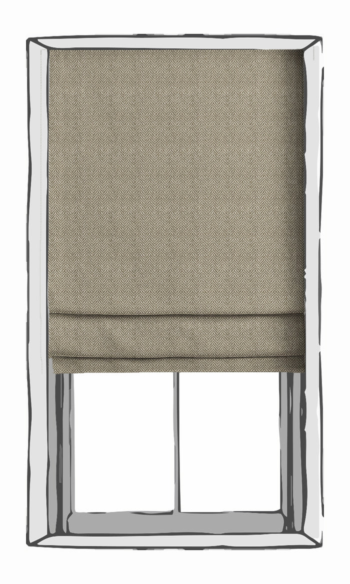 Herringbone Textured Drapery for Living, Bedroom, Kitchen, Bathroom (Beige)