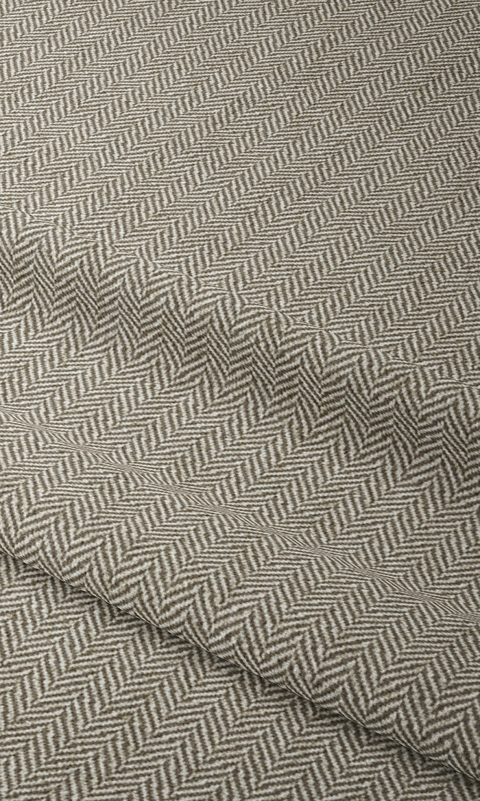 Herringbone Textured Pinch Pleat, Rod Pocket, Eyelet Curtains (Beige)