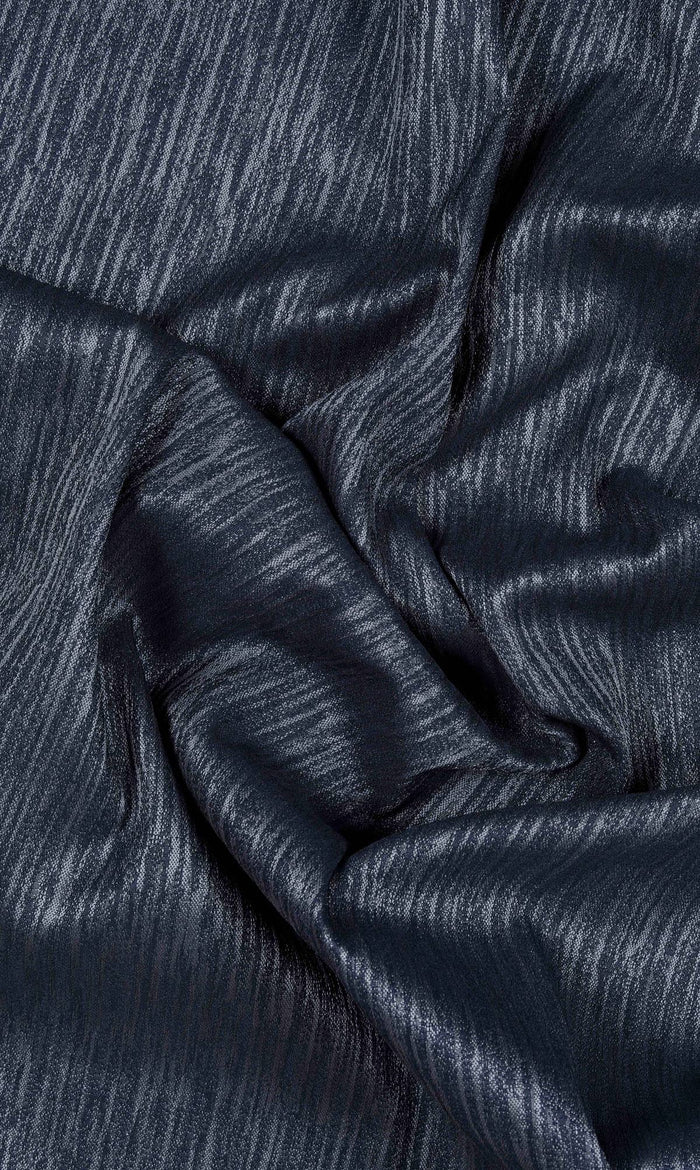 Textured Window Treatments Fabric By the Metre (Navy Blue)