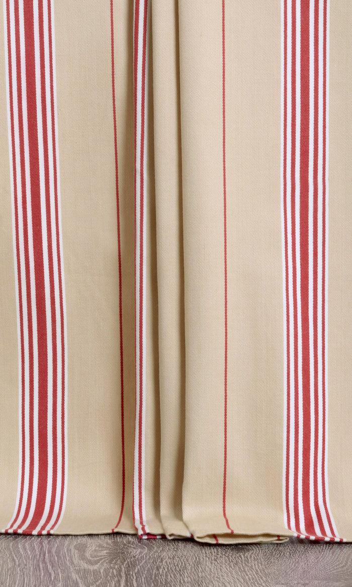 Cotton Curtains / Drapes / Window Drapery Panels (Brown/ Beige/ Red)