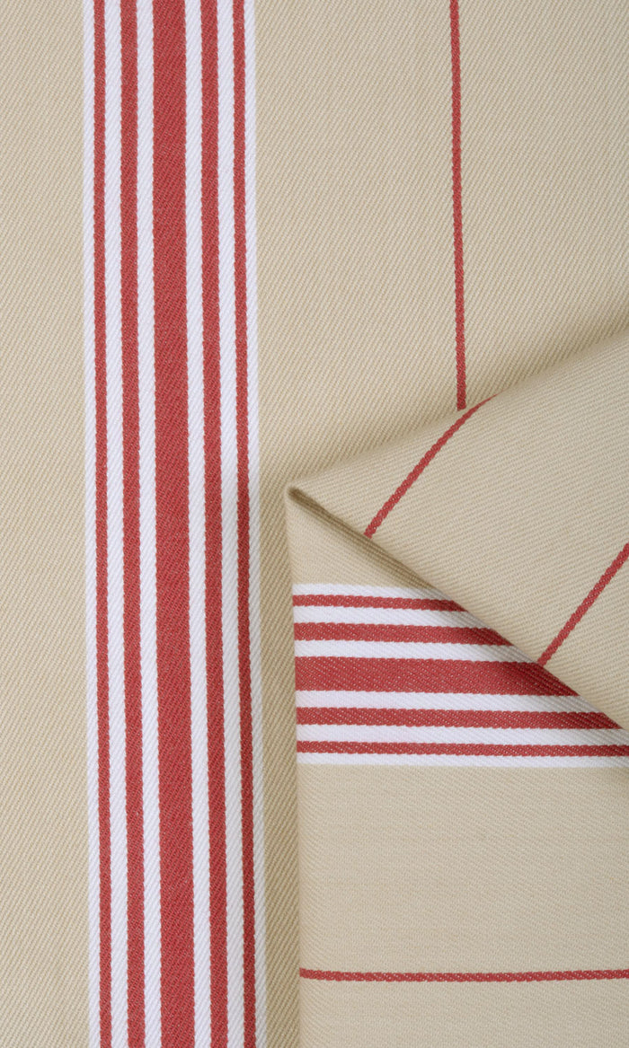 Cotton Made-to-Measure Curtains (Brown/ Beige/ Red)