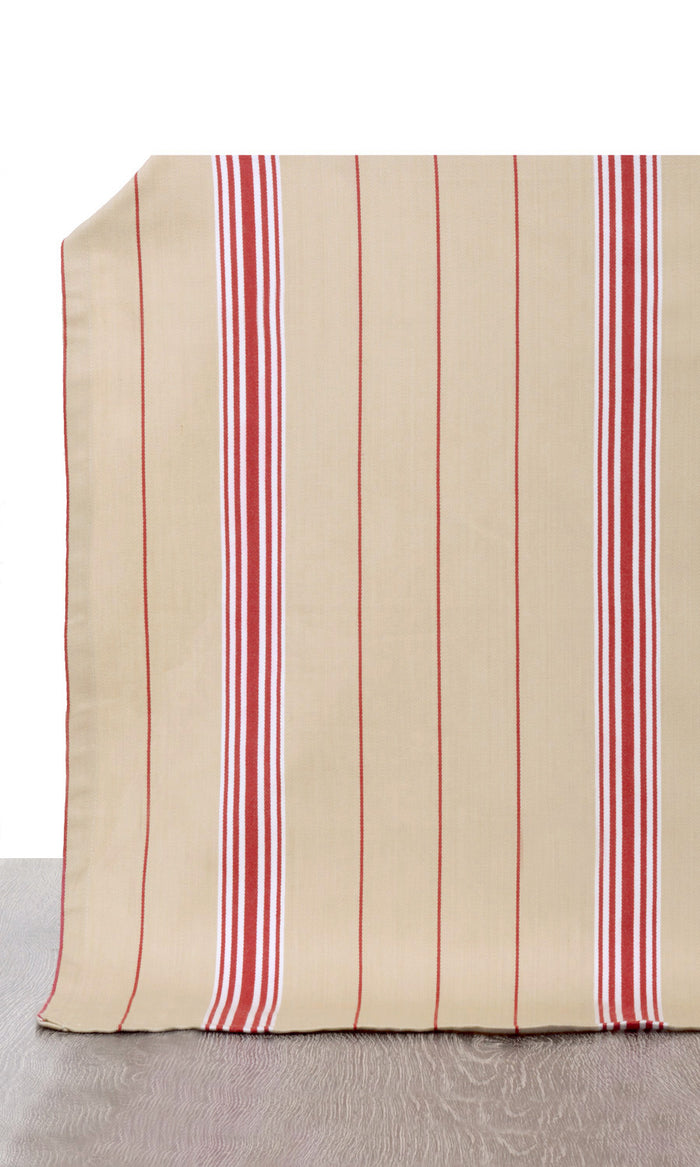 Cotton Any Size Style Curtains (Brown/ Beige/ Red)