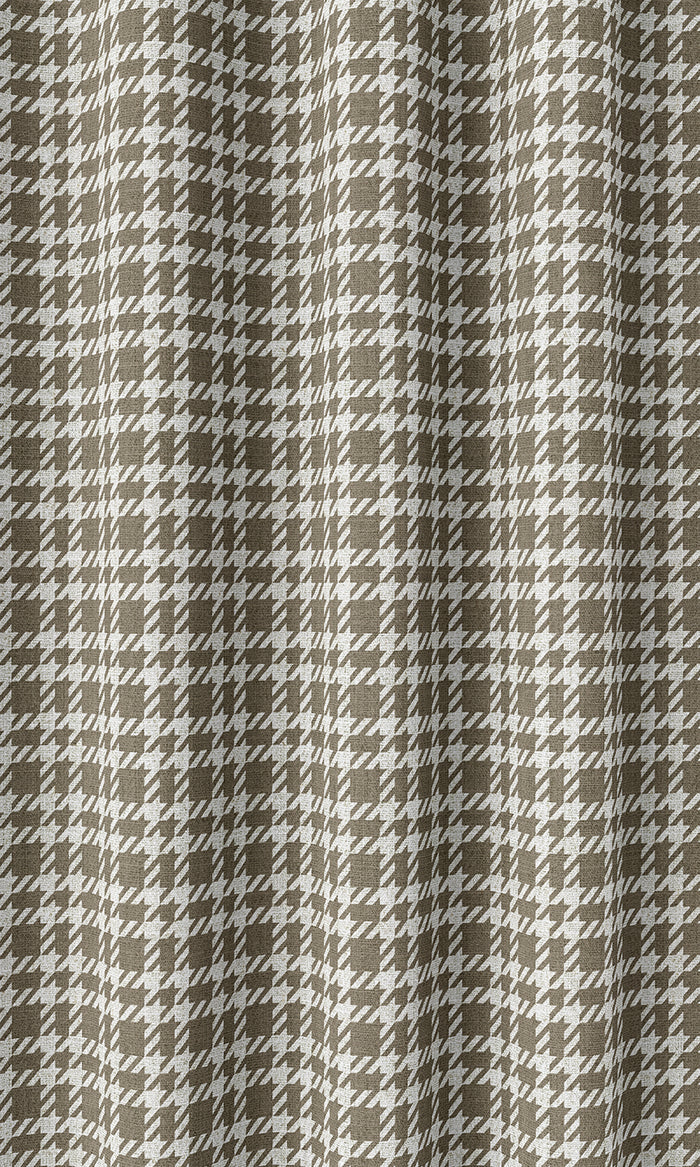 Checkered Curtains (Cedar Brown/ White)