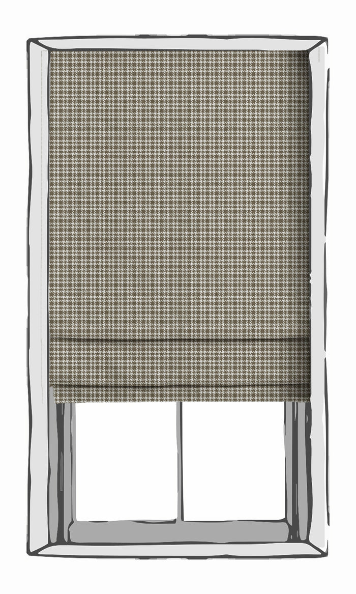 Checkered Curtains (Cedar Brown/ White) Extra Long Short Wide