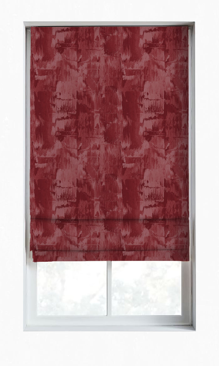 Dimout Striped Curtains (Red)