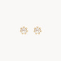 Nova Earring in 14k yellow gold with white diamond