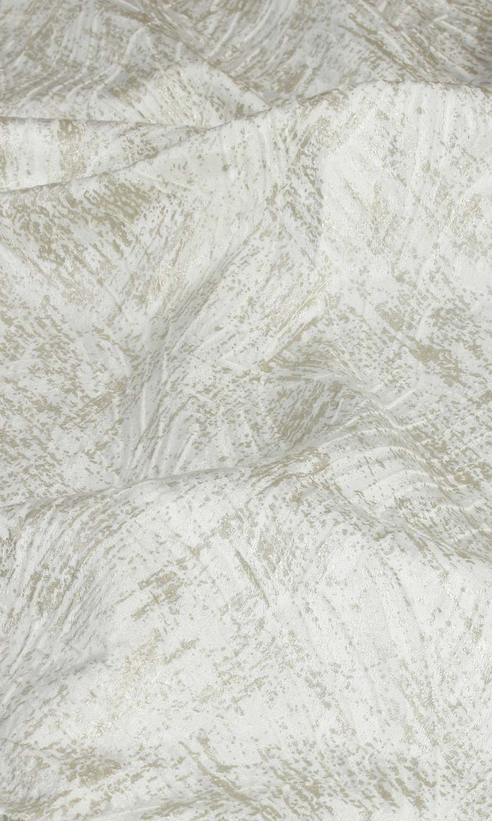 Patterned Poly-Cotton Fabric Material By the Metre (Pale Beige/ Cream)