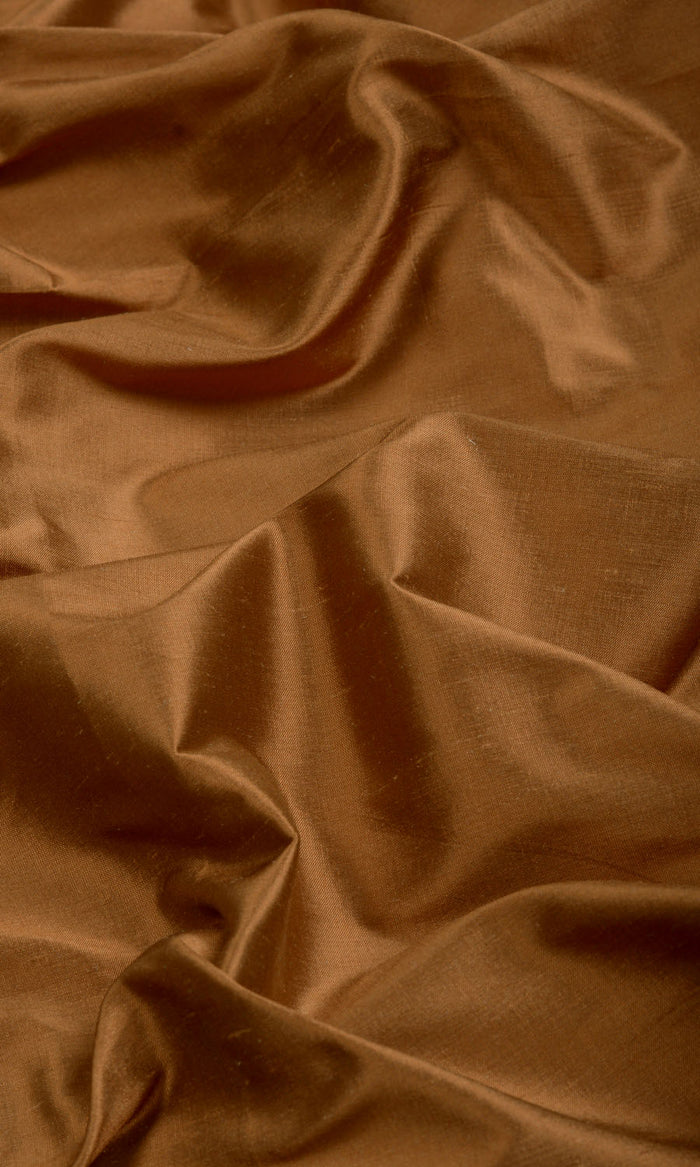 Shantung Silk Drapes (Bronzy Orange) Extra Long Short Wide