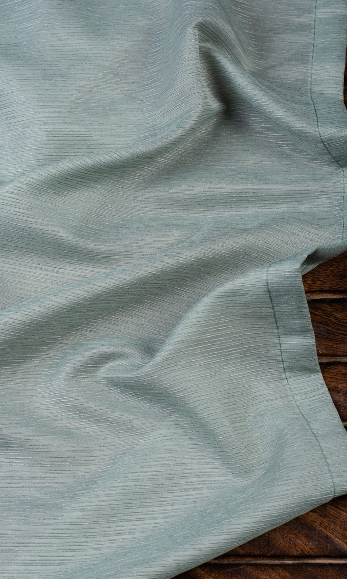 Striped Sheer Home Textile Fabric Material By the Metre (Sea Green)