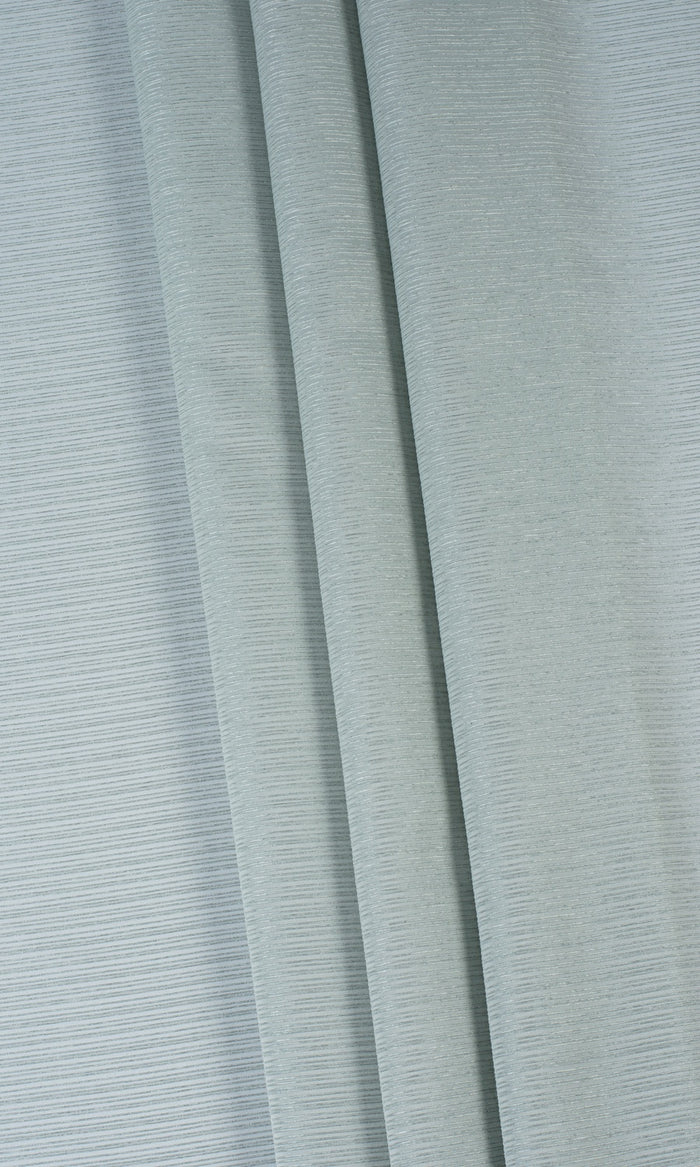 Striped Sheer Fabric Material By the Metre (Sea Green)