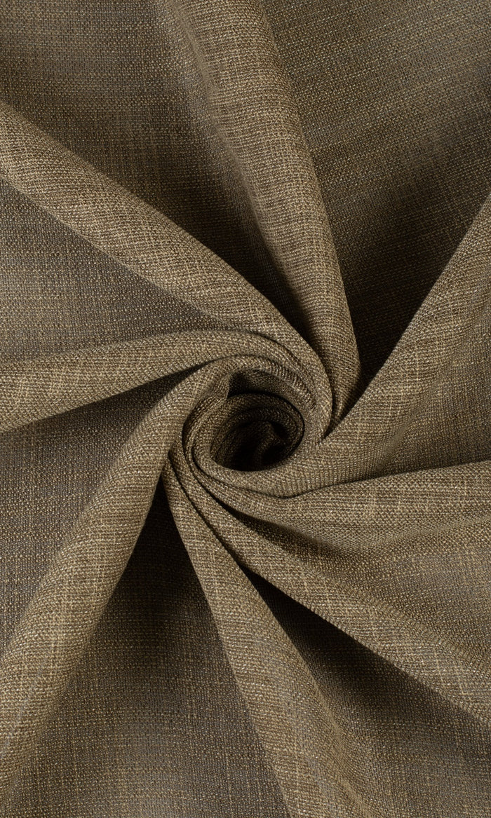 Textured Sheer Home Textile Fabric Material By the Metre (Cedar Brown)