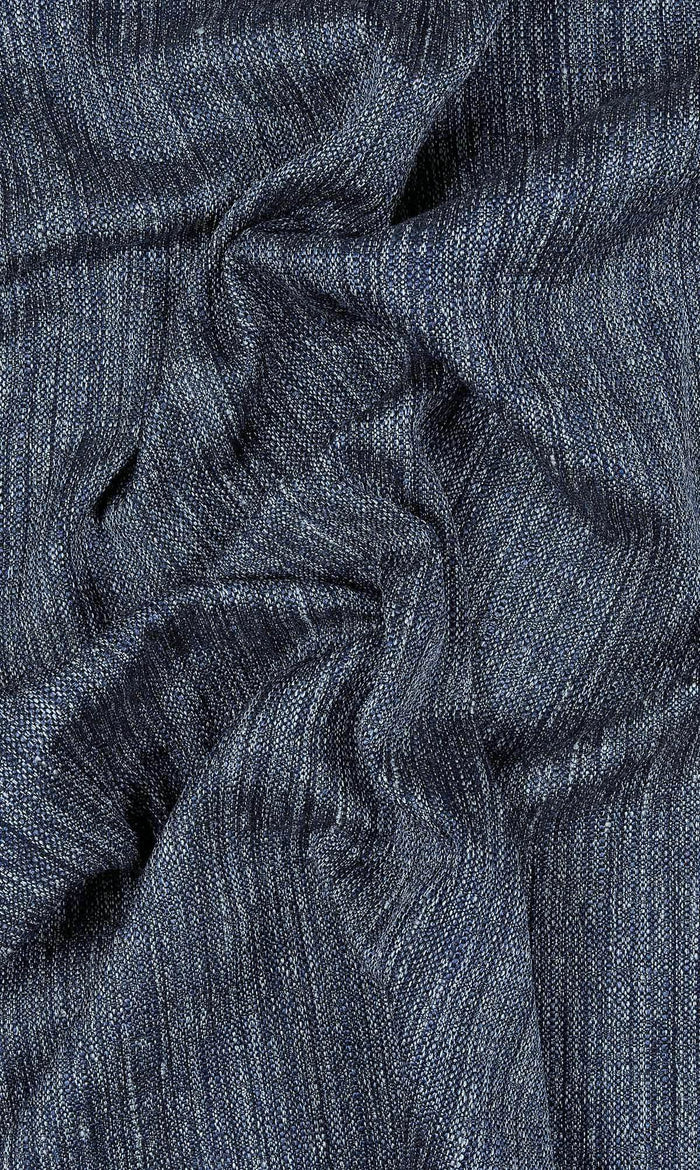 Textured Window Treatments Fabric By the Metre (Navy Blue)