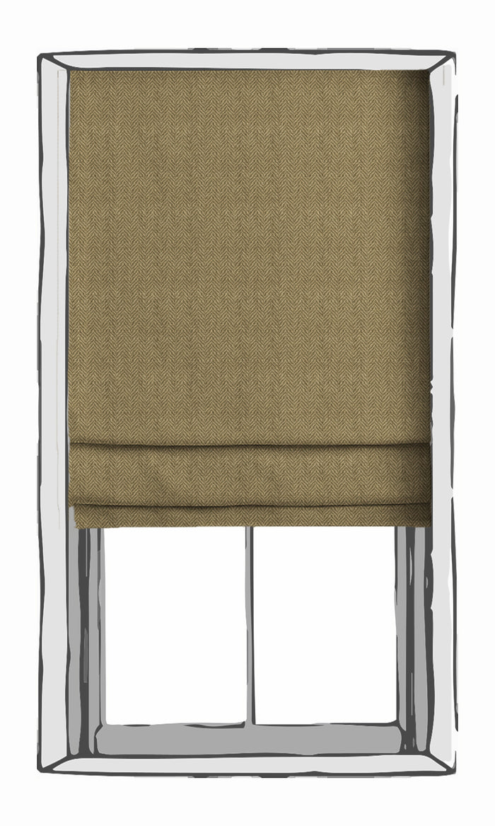 Herringbone Textured Drapes for Living, Bedroom, Kitchen, Bathroom (Olive Green)