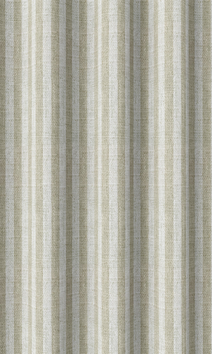 Striped Home Décor Fabric By the Metre (Beige/ White)