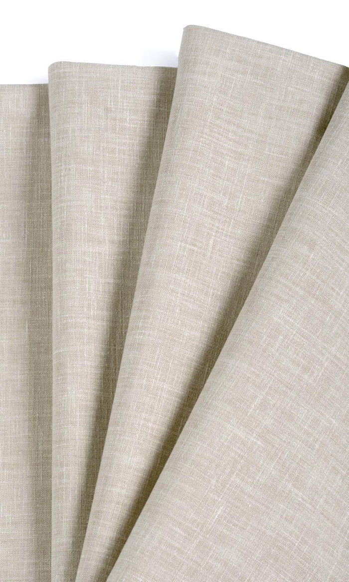 Poly-Cotton Blend Window Treatments Fabric By the Metre (Pale Grey-Beige)