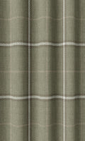 Check Patterned Drapery (Olive Green)