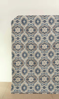 Aztec-Print Home Décor Fabric By the Metre (Beige/ Blue)