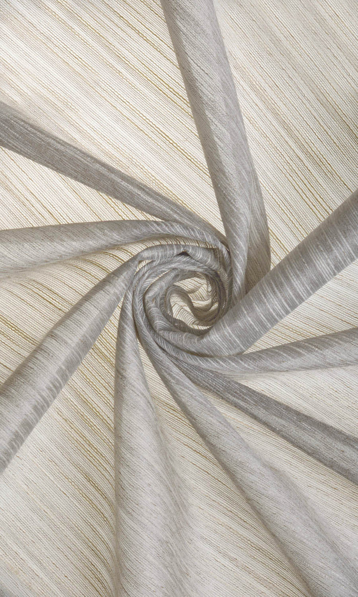 Sheer Curtains for Living, Bedroom, Kitchen, Bathroom (Taupe Gray/ Pale Gray)