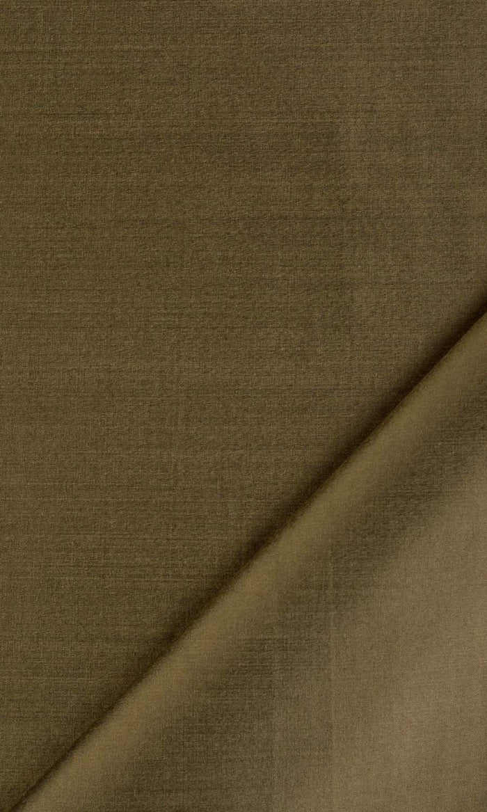 Shantung Silk Made-to-Measure Curtains (Dark Olive Green)