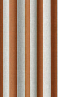 Modern Striped Home Décor Fabric By the Metre (Burnt Orange/ White)