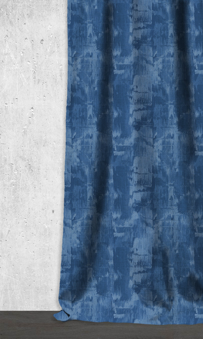 Modern Striped Drapes for Living, Bedroom, Kitchen, Bathroom (Cobalt/ Denim Blue)